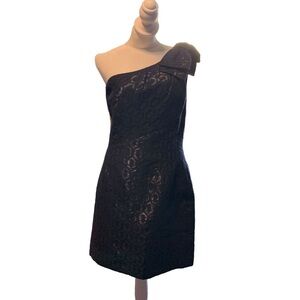 Nine West navy blue women's size 6 one shoulder dress